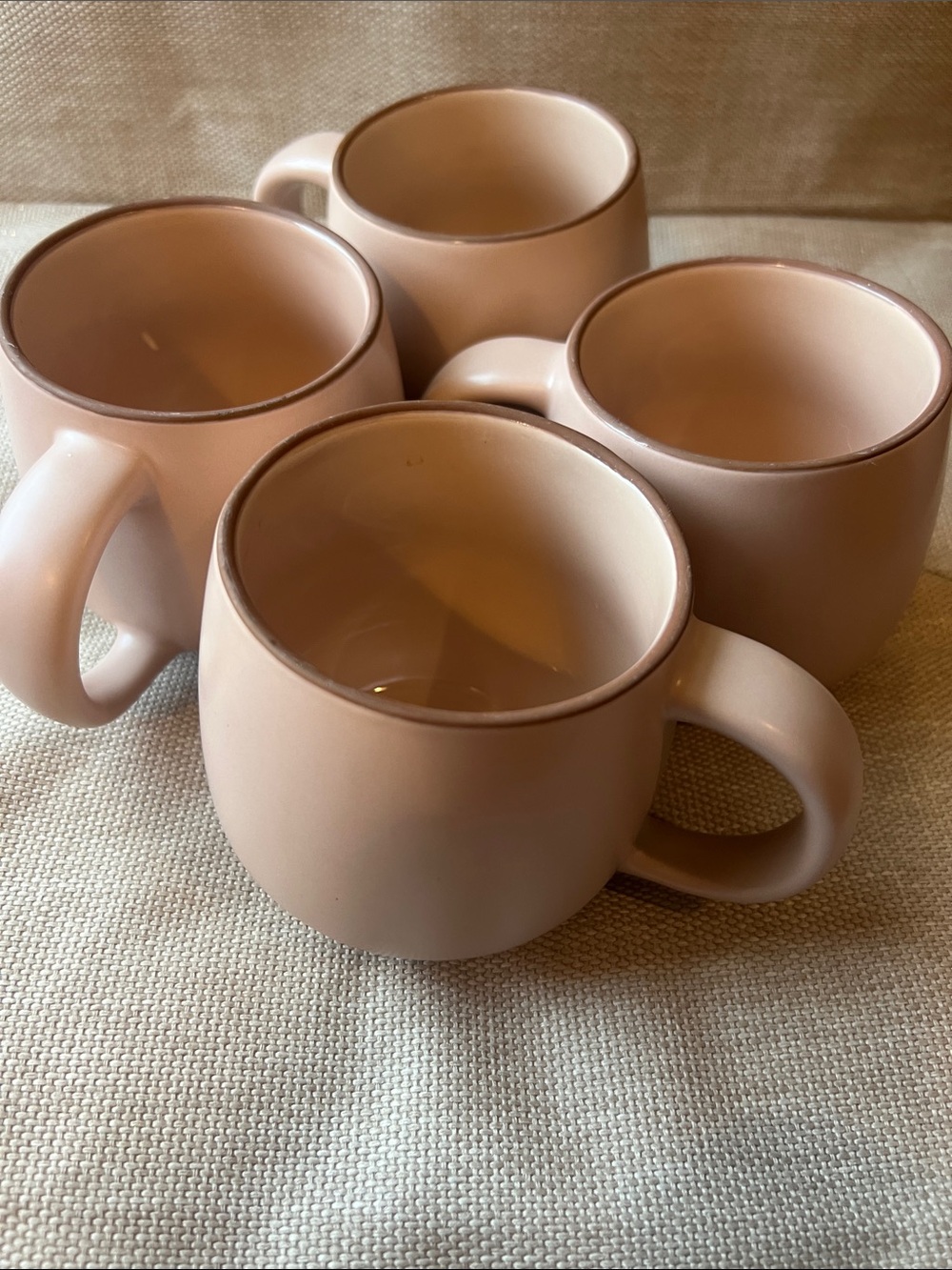 Our Place pink coffee mugs, set of 4